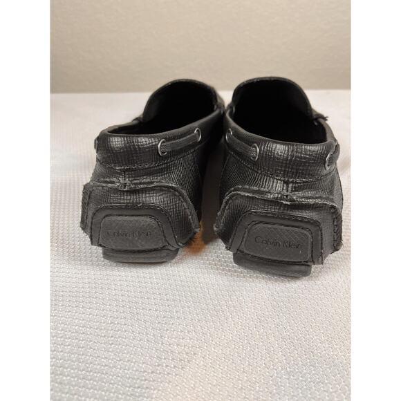 Calvin Klein Macon Epi Black Leather Driving Moccasin Loafer Size 10.5 - Picture 5 of 12